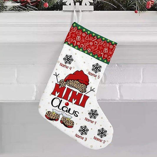 LOVELYPOD Christmas Stockings Personalized with Name, 19" Christmas Stocking Christmas Grandma Stocking 2023, Xmas Stocking Holiday Christmas Decoration Gifts for Family Kids