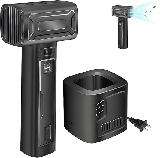 SELFIE CAT 60000RPM Cordless Turbo Dryer Blower for Car, 750W & 64MM Duct Handheld Leaf Blower with Battery, 2.09LB Lightweight Leaf Blowers for Indoor Outdoor Sweeping Patio Lawn Careand Car Drying