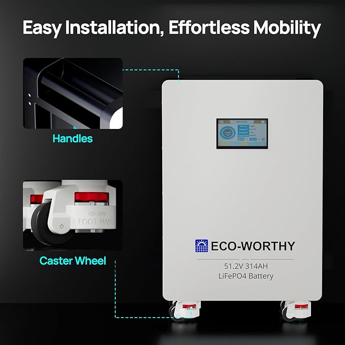 ECO-WORTHY 10000W Output Complete Off-Grid Solar Panel Kit for Home| 10KW 120V/240V Output Split Phase Inverter| 2pcs 48V 314Ah 32.2kWh High Capacity Energy Storage| 9840 Watts Solar Panel PV
