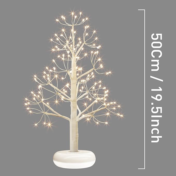 PEIDUO Small Christmas Tree with 136 Lights, 1.64 FT Rechargeable Artificial Trees with 6 Modes, Timer & Dimmable Control, Fairy Light Spirit Tree for Christmas Decorations Indoor Home Decor (2PK)