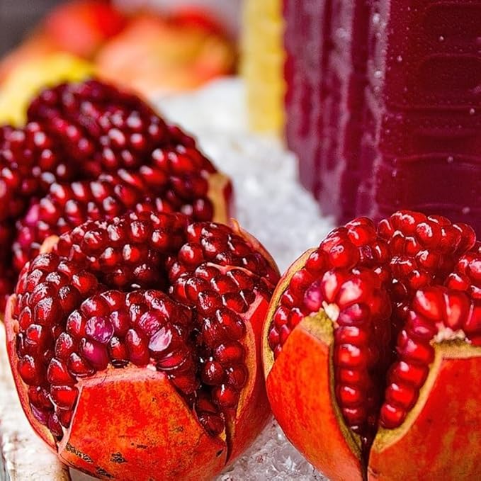 Live Pomegranate 'Wonderful' Plants (Punica Granatum 'Wonderful') - Fruit-Bearing, Drought-Tolerant, Easy to Grow (2 stevia sacs)