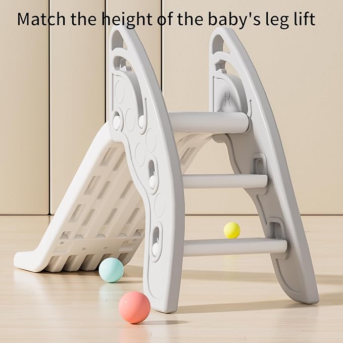 Toddler Slide Large Play Climber Slide PlaySet with Extra Long Slipping Slope Indoor Slide Kids Slide Toddler Playground Toddler Slide Outdoor Toys for Toddlers (Grey)