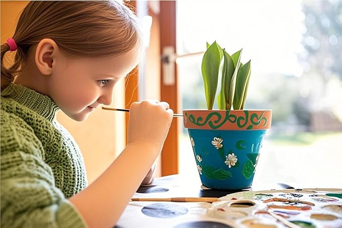 Doiaz Paint & Plant Flower Growing Gardening Kit with 3 Pots for Kidz - Christmas Gifts for Girlz & Boyz Agez 5, 6, 7, 8, 9, 10, 11 & 12 Yearz Old Girlz
