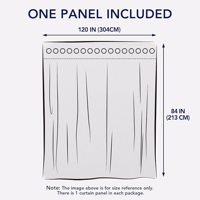 PureFit Outdoor Curtains for Patio Waterproof Weatherproof, UV and Fade Resistant Outside Curtains for Gazebo, Front Porch, Pergola, Sun Blocking Privacy Curtain, 120W x 84L inch, 1 Panel, Gray