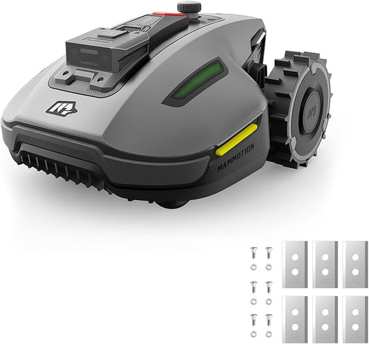 Mammotion YUKA Mini 700H Robot Lawn Mower with Replacement Blades, Reception 0.17 Acre, Max.0.35 Acre, Ultrasense AI Vision+ RTK, App Control, 50% Slope, Cutting Height 2''~3.5'', 15 Mowing Zones