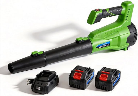 Electric Leaf Blower Cordless, 690 CFM/190 MPH Brushless Motor with 6-Speed Modes, 690 CFM Battery Leaf Blower with 2 X 2.0Ah Batteries & Charger, Lightweight, Battery Powered