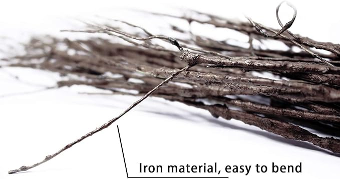 10 PCS Artificial Twigs Curly Willow Branches, 30.7 Inches Lifelike Bendable Artificial Branch Flower Dried Stems for Home Decoration