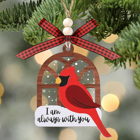 Tesuivra Cardinal Christmas Ornaments for Christmas Tree Decor - Red Cardinal Keepsake Decorative Hanging Ornament - Memorial Gifts for Loss of Loved One