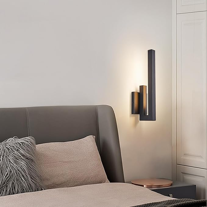 15" Ht Modern Minimalist Linear Outdoor Wall Light,3000K 13W Integrated LED,Textured Black Anti-Rust Metal,Wet Rated for Exterior House, Porch & Patio,Garage,Yard Front Door,Garden.