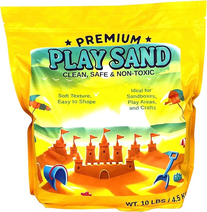 Play Sand for Kids - 10 lbs, Soft & Non-Toxic Natural Sand for Indoor and Outdoor Use