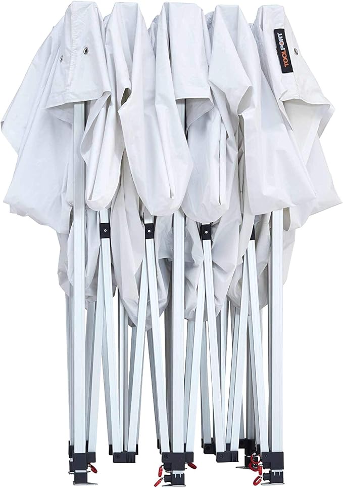 TOOLPORT 10x20 ft PES 800 Pop up canopy PROFESSIONAL Aluminium 1.6 in., White