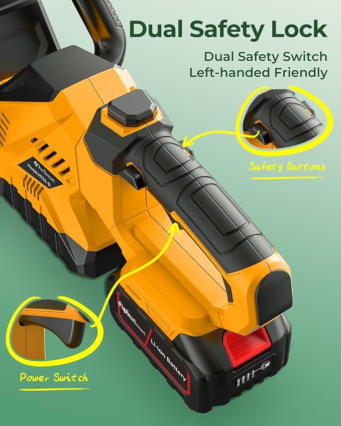 20'' Hedge Trimmer Cordless with 2pcs 4000mAh Battery, Electric Handheld Bush Clipper with Rechargeable Batteries, 3000RPM 180¡Æ Rotatable Head, 2/3'' Blade Gap, Yellow