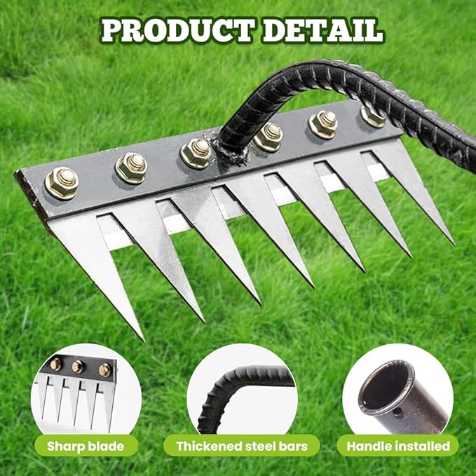 Detachable Gardening Hand Weeder Tool, 2025 New Manual Weeder Claw Remover Tool Weed Puller Tool, Manganese Steel Manual Weeder Claw Remover Tool Weeding Tools for Yard and Garden (6 Tines)