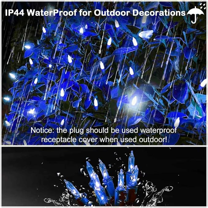 Christmas Net Lights Outdoor for Bushes, 6x5ft 120LED Net Light Outdoor Mesh Lights, Connectable Waterproof Net Light for Bushes,Garden,Yard,Trunk,Xmas Tree,Christmas Décor (Blue)
