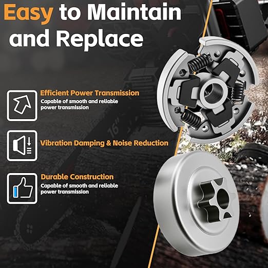 3/8" 6T Sprocket Clutch Drum Bearing Chainsaw Parts Kit 7 Pcs for Stihl MS171 MS181 MS171C MS181C MS211 MS211C, for Stihl OEM Parts Clutch Cover Chainsaws Replacement Part for Stihl 1139 160 2000