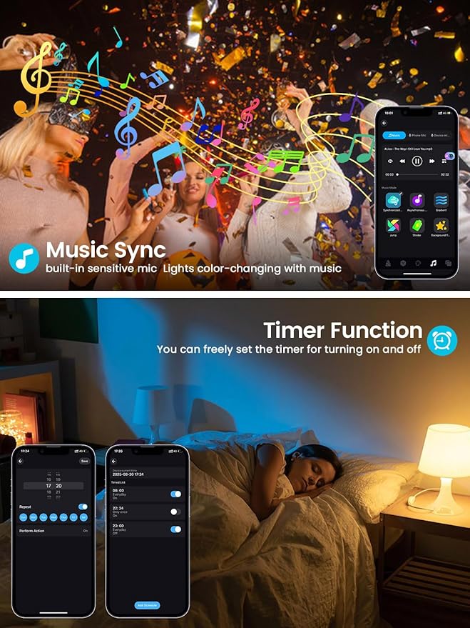 Smart Color Changing Christmas Lights with Remote & APP, 109FT 300 LED RGB Dimmable Christmas String Lights, Waterproof Fairy Twinkle Light for Indoor Outdoor Xmas Tree Wedding Holiday Decorations