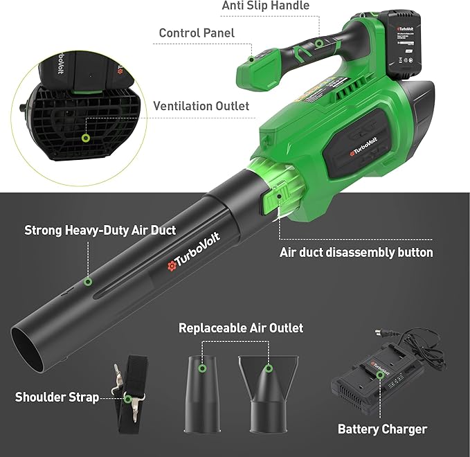 40V Leaf Blower Cordless, 620CFM Brushless Electric Leaf Blower Cordless with 2¡¿5.0Ah Batteries and Charger, Battery Powered Leaf Blowers 4-Variable Speed & Turbo Mode Blowers for Lawn Care, Yard