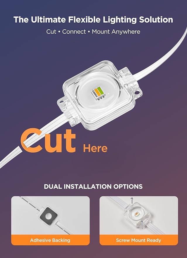 Permanent Outdoor Lights, 200FT with 128 Smart RGBIC LED Lights, DIY Scene Mode, IP68 Waterproof Christmas Light for Daily and Accent Lighting, Outdoor Decor, House Roof, Holiday Decorations