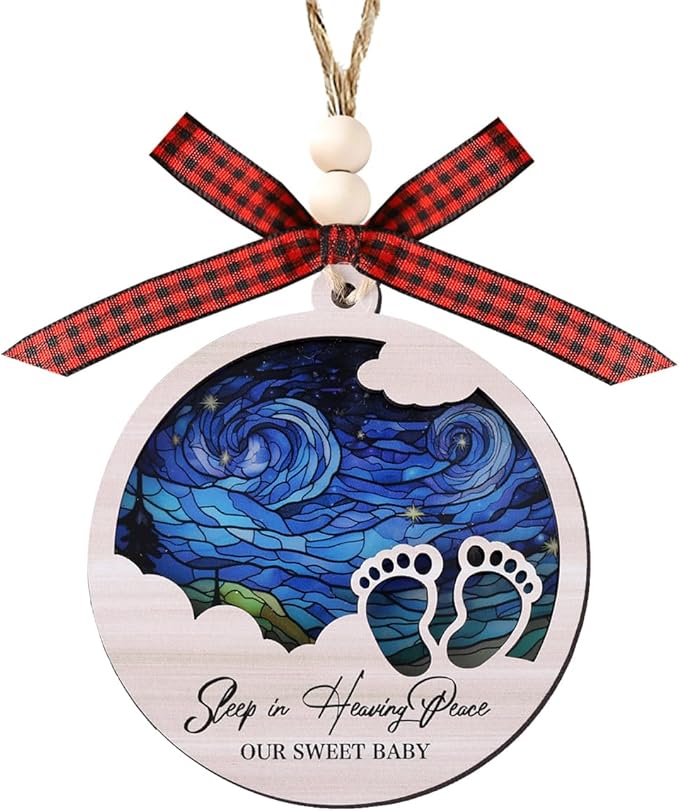 Tesuivra Baby Memorial Gift - Infant Loss Ornament for Christmas Tree, Miscarriage & Stillborn Sympathy Gifts for Mom and Dad - Angel Memorial Decoration for Bereaved Parents