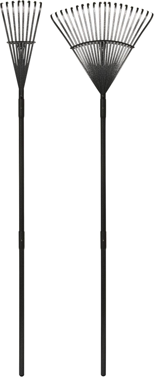 Yard Butler World’s Greatest Rake Set, ILT-208 - Garden Rake for Lawncare - Convenient Garden Cleaning Accessory - Lightweight Wooden Handle - Steel Tines - Easy to Maneuver