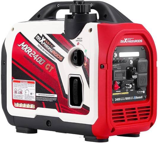 maXpeedingrods 2400 Watt Portable Inverter Generator Gas Powered, Bluetooth? App Remote Data Monitor,Only 33lbs, Compact and Lightweight for Outdoor Camping, Home Use