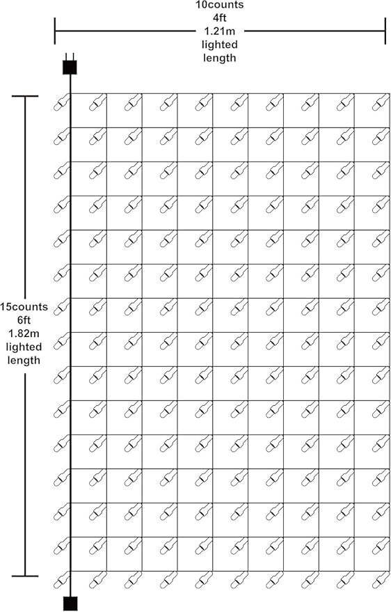 Joiedomi Christmas Net Lights,150 Warm White Net Lights for Indoor & Outdoor Decorations, Christmas Eve Night Decor, Christmas Tree, Bushes