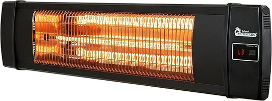 DR. INFRARED HEATER Portable Infrared Indoor and Outdoor Space Heater for Patio, Garage, Commercial & Residential With Remote Control, Without Thermostat, Black