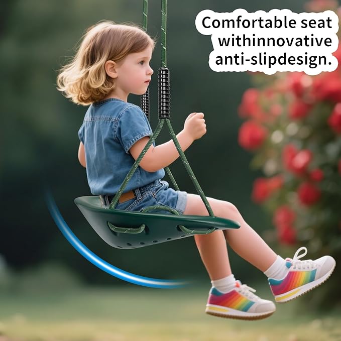 Heavy Duty Swing Seat, 550LBS Capacity Outdoor Swing Seat for Adults & Kids£¬Green