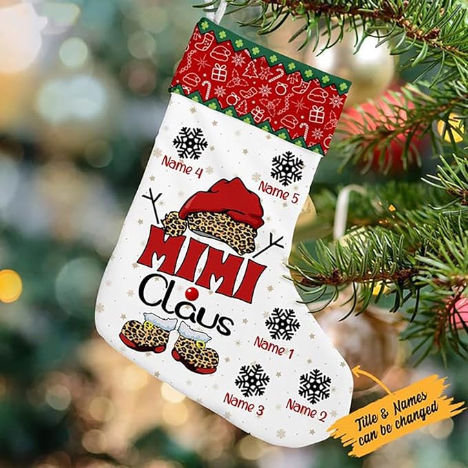 LOVELYPOD Christmas Stockings Personalized with Name, 19" Christmas Stocking Christmas Grandma Stocking 2023, Xmas Stocking Holiday Christmas Decoration Gifts for Family Kids