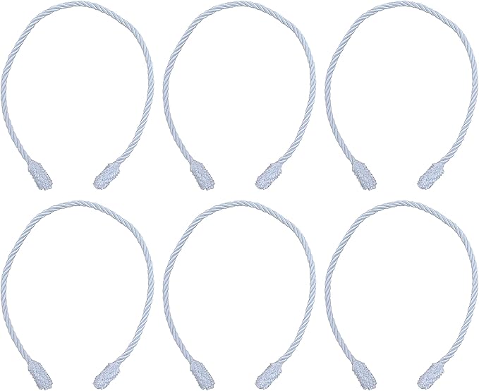 Haute Decor Decorative Twist Ties, 6 Pack, 20 inches (White) - Hang Garland, Lights, Decorations