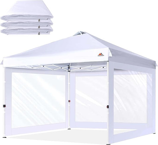 SCOCANOPY Clear Window Sidewall for 12x12 Canopy Frame, 3 Pack Sunwalls Only,(White)