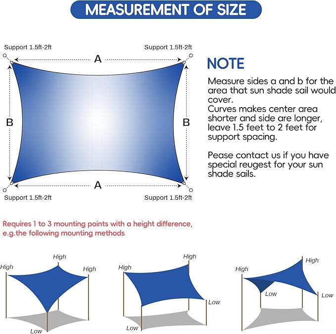 Sun Shade Sail 4'x19' Rectangle Shade Cloth for Garden, Permeable Shade Canopy Outdoor Patio Covers for Pergola Backyard Deck Outside Activity, Gray White Stripe