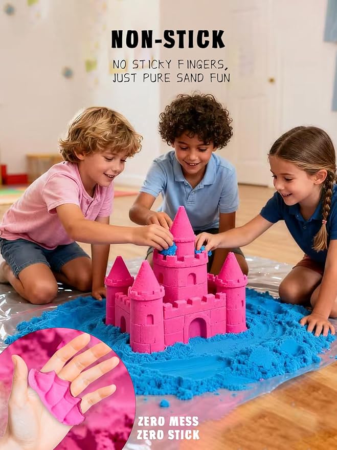 Pet Sensory Bin, Animal Sandbox for Toddlers, 30 PCS Play Sandbox with Lid, Preschool Learning Activities Gifts for Boys Girls Age 3+
