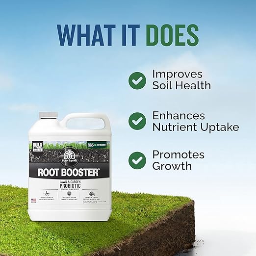 Turf Titan Root Booster Hose End (32 oz) ? Natural Liquid Probiotic for Lawn Care ? Green Booster for Lawn Maintenance ? Supports Growth & Resilience ? Covers up to 8,000 Sq Ft