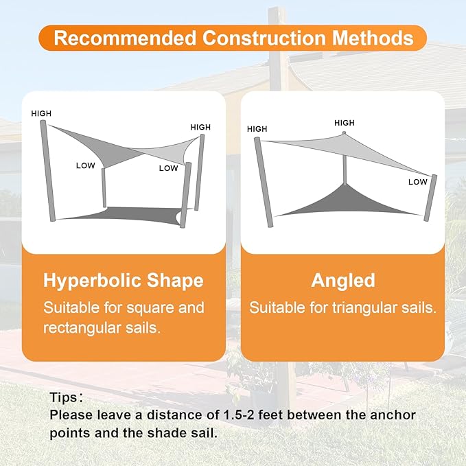 Artpuch Sun Shade Sail, 16'X20' Sand Rectangular, Curved Edged Commercial Grade 185GSM Permeable Outdoor Shade Cloth for Deck, Backyard, Patio (Custom Sizes Made)