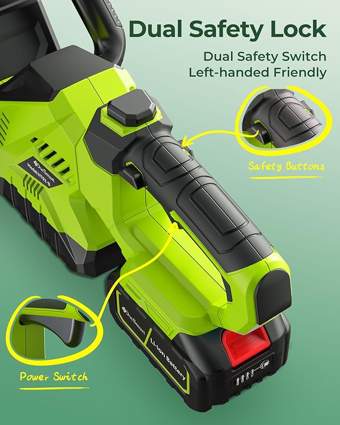 20'' Hedge Trimmer Cordless with 2pcs 4000mAh Battery, Electric Handheld Bush Clipper with Rechargeable Batteries, 3000RPM 180¡Æ Rotatable Head, 2/3'' Blade Gap Green