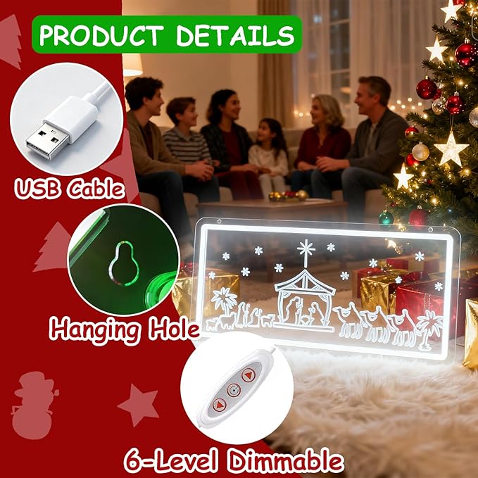 Christmas Home Decor Neon Sign Led Neon Christmas Lights Ornaments Tree Decorations Outdoor Neon Signs for Wall Decor USB Powered Led Neon Signs for Room Decoration