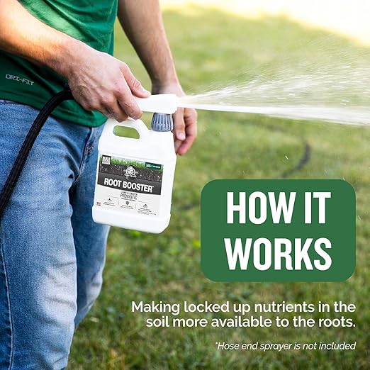 Turf Titan Root Booster Hose End (32 oz) ? Natural Liquid Probiotic for Lawn Care ? Green Booster for Lawn Maintenance ? Supports Growth & Resilience ? Covers up to 8,000 Sq Ft