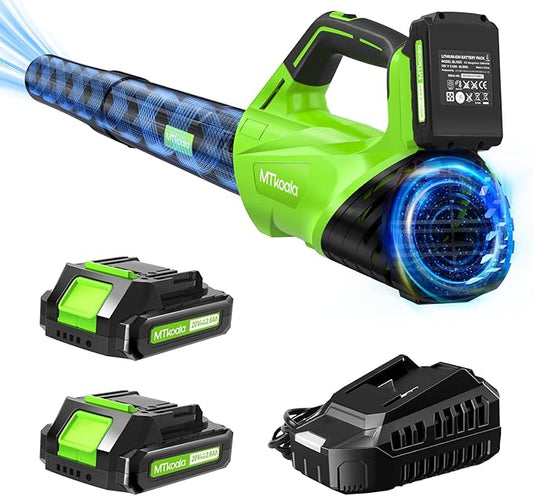 2026 Upgrade Leaf Blower, Leaf Blower Cordless with 2 * 2.6AH Batteries and Fast Charger, 450CFM &150MPH and 2 Speed Mode, Lightweight Electric Leaf Blowers for Lawn,Yard, Leaves, Dust,Snow Care