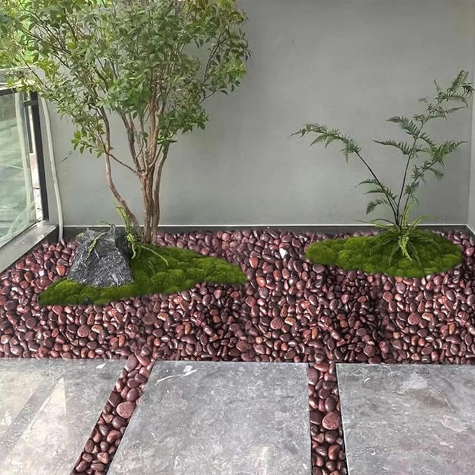 20 lbs Red River Rocks for Landscaping, 1-2 Inch Polished Pebbles for Indoor Plants, Decorative Rocks Stones for Plants, Vases, Aquariums, Fountains, Pathways, Backyard and Garden