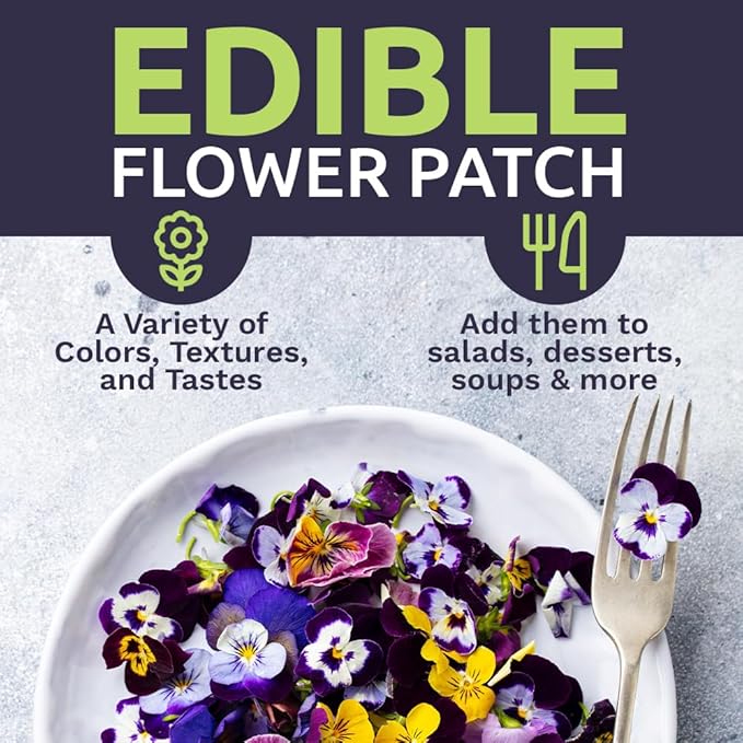 Wildflower Seeds Edible Flowers Mix - Bulk 1/4 Pound Bag Over 30,000 Open Pollinated Annual and Perennial Seeds
