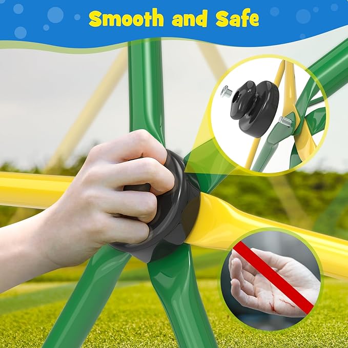 Climbing Dome, 10FT Climber with Hammock & Swing, Jungle Gym Backyard for Kids, 2025 Upgraded Model Indoor Outdoor Toddler Play Equipment, Easy Assembly, Safety Certified