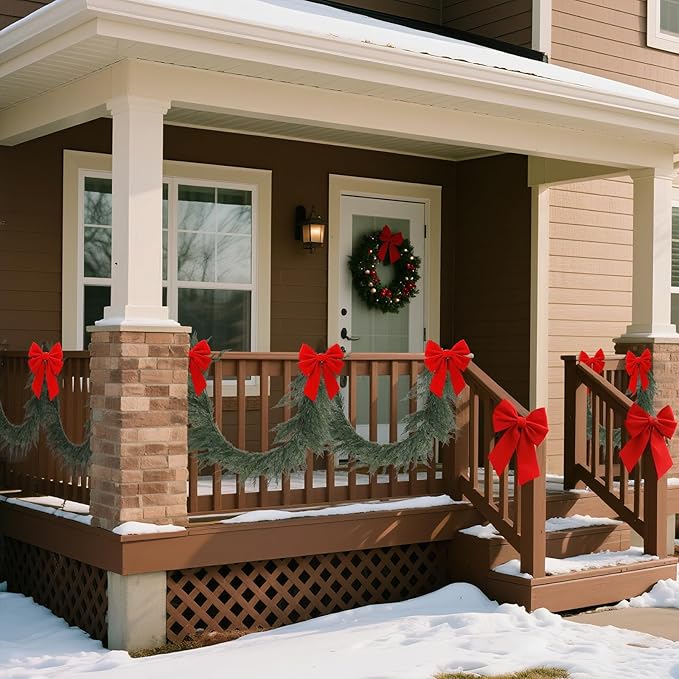 Norfolk Pine Christmas Garland - Real Touch Pine Garland, Green Artificial Greenery Garland for Holiday, Fireplace, Mantle, Window, Stairs, Indoor, Outdoor Décor (180cm - Encrypted A)