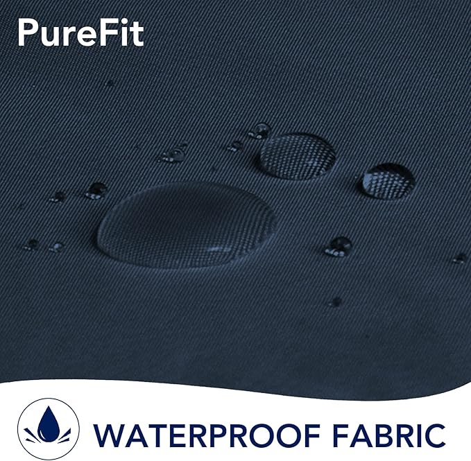 PureFit Outdoor Curtains for Patio Waterproof Weatherproof, UV Resistant Outside Curtains for Gazebo, Front Porch, Pergola, Sun Blocking Privacy Curtain, 100W x 95L inch, 1 Panel, Navy Blue