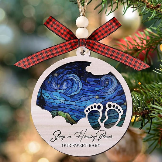 Tesuivra Baby Memorial Gift - Infant Loss Ornament for Christmas Tree, Miscarriage & Stillborn Sympathy Gifts for Mom and Dad - Angel Memorial Decoration for Bereaved Parents