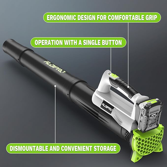 Leaf Blower Cordless with Battery and Fast Charger 21V Lightweight Electric Leaf Blower, Portable Handhold Battery Powered Blowers for Lawn Care, Patio Cleaning, Blowing Leaves and Dust