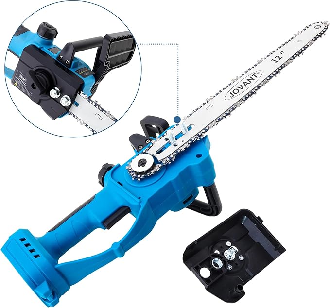 12 Inch Electric Chainsaw Cordless, 20V Battery Powered Cordless Chain Saw, Chainsaw with 1 * 4.0Ah Battery and Charger for Wood Cutting, Tree Trimming and Branch Pruning