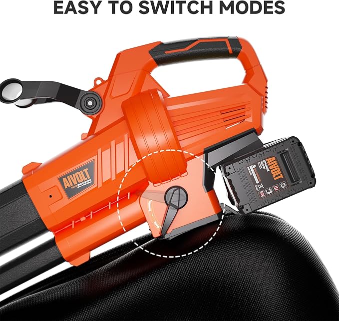 AIVOLT 40V Cordless Leaf Blower and Vacuum Mulcher Combo, Leaf Vacuum Cordless with 40L Bag, Brushless Motor, 2 * 4.0Ah Batteries for Effortless Lawn Cleanup