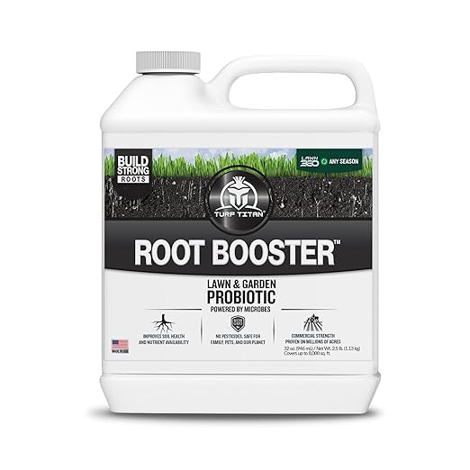 Turf Titan Root Booster ? Grass Probiotic & Garden Booster ? Natural Liquid Probiotic for Lawn Care ? Green Lawn Enhancer for Yard Maintenance ? Covers up to 8,000 Sq Ft