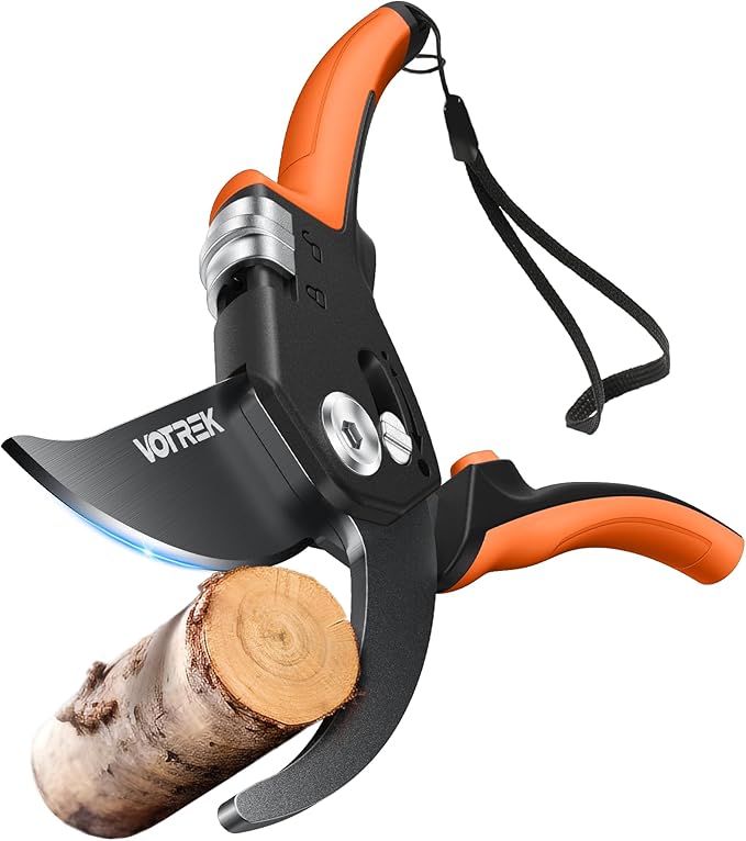 8.5 Pruning Shears for Gardening, ¡¼Unique Stepless Handle Opening¡½Professional Bypass Garden Clipper, Heavy Duty Plant Pruners for Branch ¡¼SK5 Steel Blades¡½¡¼Built-in Spring¡½¡¼All Hand Sizes¡½